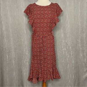 Max Studio flutter sleeve floral dress